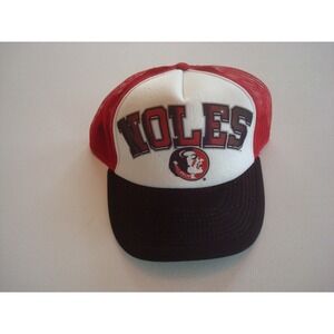 FSU SEMINOLES TRUCKER GRAFITI  SCRIPT NICE  90S SNAPBACK  HAT CAP VINTAGE EE4